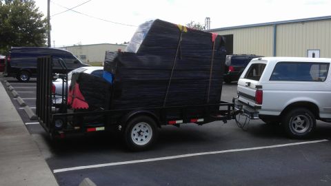 1994 Ford Bronco - 5/7/2013-This load of Arcade games is going from Orlando to Jacksonville. The Forcast predicted rain so they were wrapped in plastic. In th…