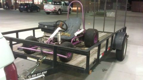 1994 Ford Bronco - This rusty go kart frame cost me $35 I ended up rebuilding it, with a new axle, chain, clutch, brake caliper, and a used Tecumseh 6.5 power…