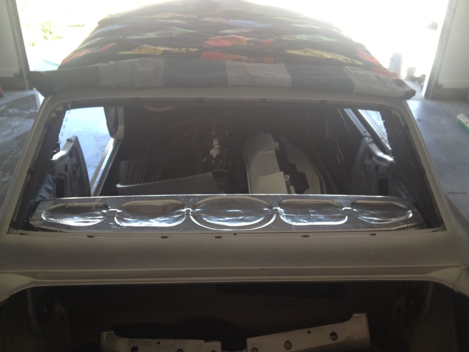 1965 Mustang rear molding clips installed