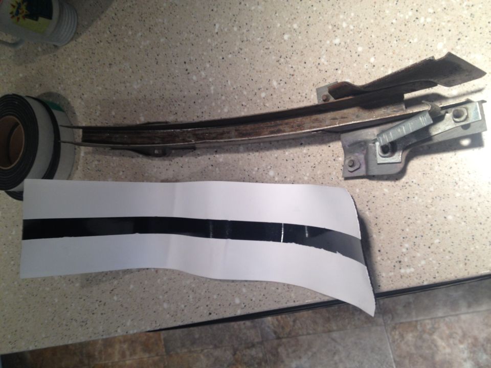 1965 Mustang door run felt replacement, strip cut out of middle for easier install
