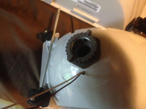 1992 Ford F-150 - This is a close-up view of a headlight assembly, showing internal components and wiring.