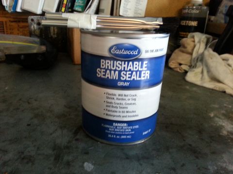 1992 Ford Bronco - got this brushable seam sealer and acid brushes from Eastwood. much cheaper than the stuff in the tubes and there is a lot more of it. the…