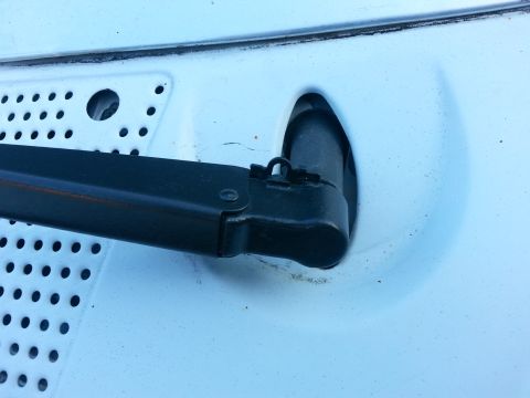 1992 Ford Bronco - I'm going to show how to remove the cowl to access the trough. First removed the windshield wipers.