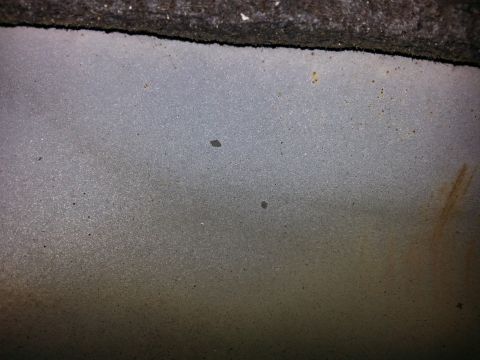 1992 Ford Bronco - this pic is from the inside of the trough facing the firewall. The black stuff at the top is a putty like substance that was put there from…