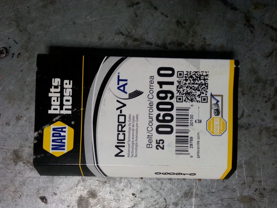 This is the correct belt for a sag swap on a 351W with the smog pump deleted.