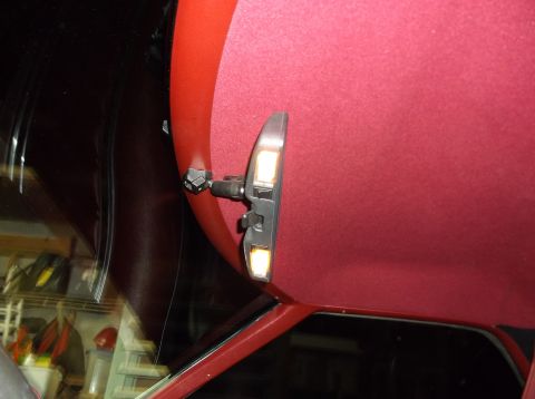 1979 Ford Ranchero - Interior view of a 1979 Ford Ranchero, focusing on the rearview mirror.