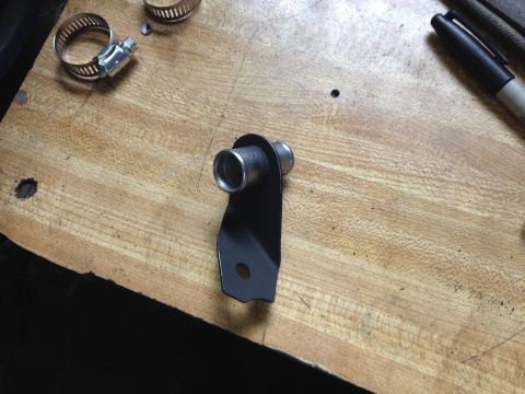 1981 Ford LTD - Four Seasons 5/8" to 3/4" adapter. I welded it to the bracket and ground the welds flush. Not much strength needed. The adapter was a press…