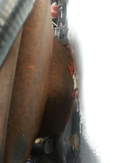 1992 Ford Bronco - This is the area where the brake booster meets the firewall..I had pulled the booster and sealed it with RTV a while ago, but I found areas…