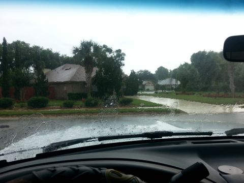 1992 Ford Bronco - from the inside watching the rain come down...