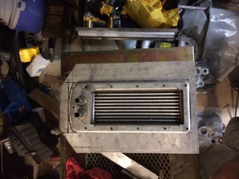 1996 Ford Bronco - A close-up of an intercooler part, likely for a vehicle's forced induction system.