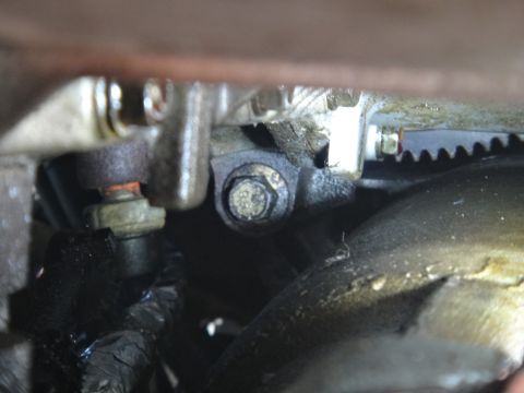 1993 Ford Taurus - A detailed view of an engine part, showing mechanical components and wear.