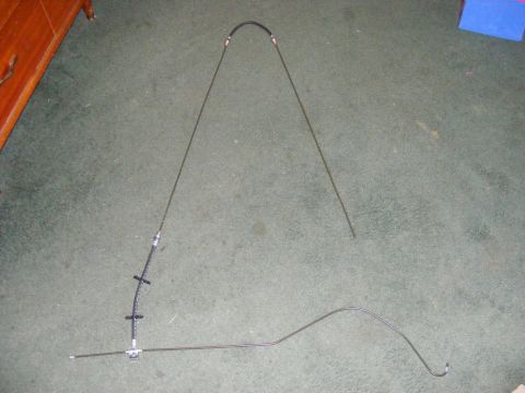 Two brake lines on carpet