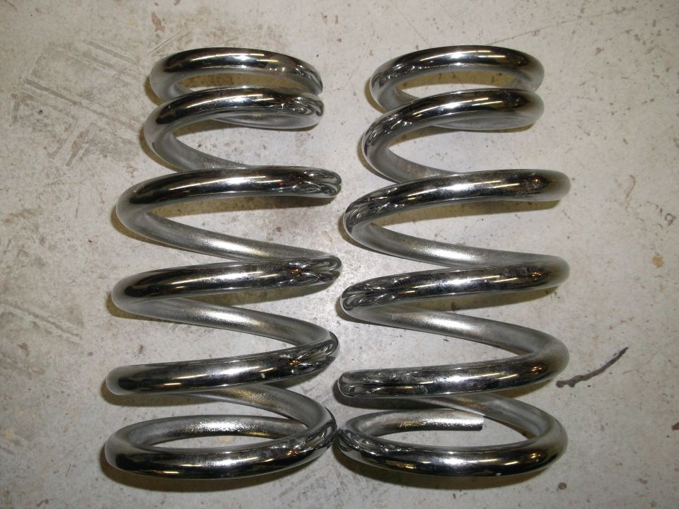 Pair of chrome coil springs