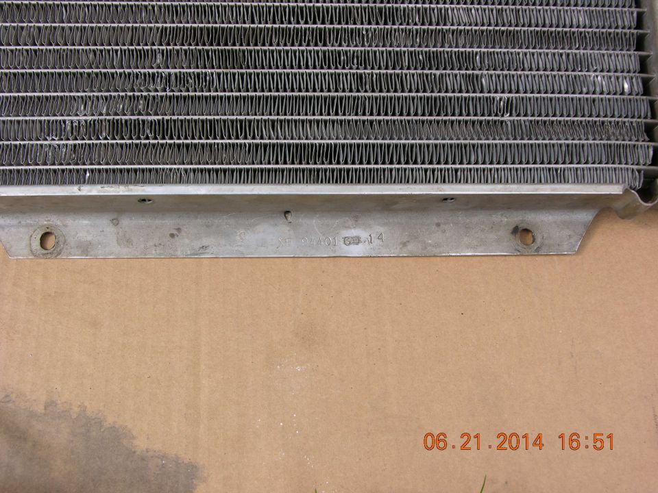 Radiator part with stamped numbers '101 69.14'
