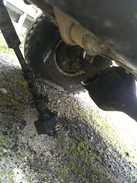 1979 Ford Bronco - The driveshaft appears disconnected from the differential on this vehicle's underside.