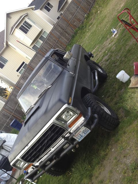 1979 Ford Bronco - This 1979 Ford Bronco features a matte black finish, off-road tires, and a custom front bumper.