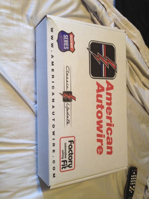 1979 Ford Bronco - Box for American Autowire automotive wiring kit, labeled 'Classic Update Highway Series'.