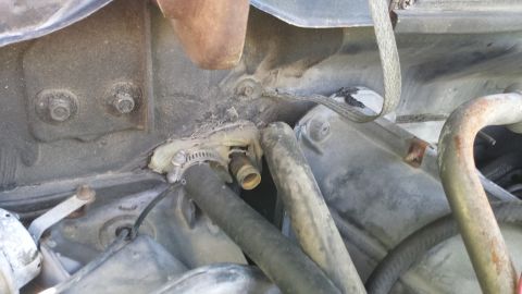 1984 Ford Bronco - Heater core is shot, may run an air snorkel through here somewhere.
