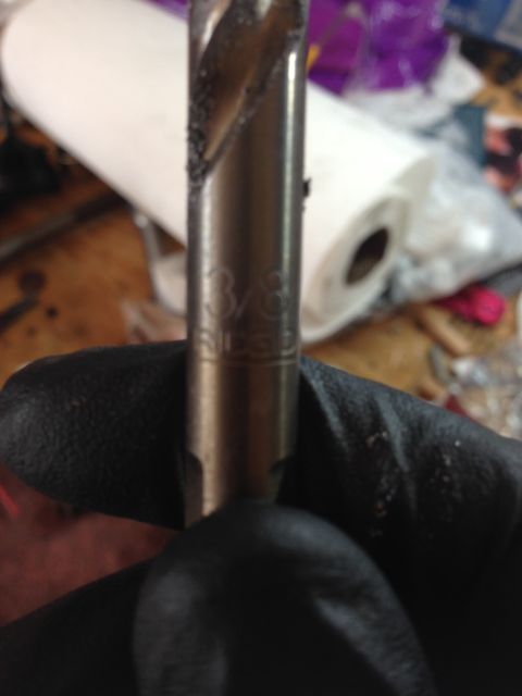 1995 Ford Bronco - This is the bit that I used to hollow out the A/C compressor holes. I wish I would have gotten one size bigger. It took me a little longer…