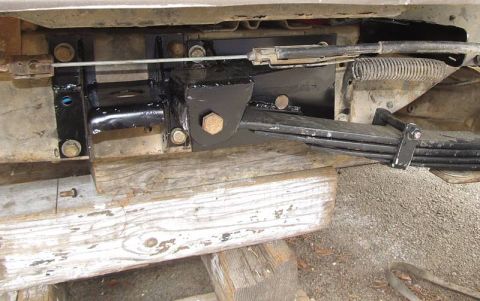 1990 Ford Bronco II - The longer Chevy leafs required moving both the spring & shackle hangers from where they were... I made these pieces from 3/16'' plate so I…