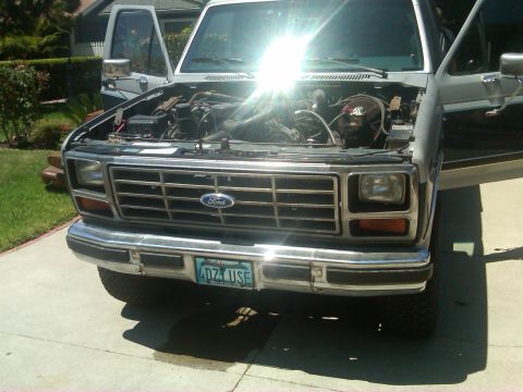1986 Ford Bronco - The front grille and headlights indicate this is likely a 1980-1986 Ford F-Series truck or Bronco.