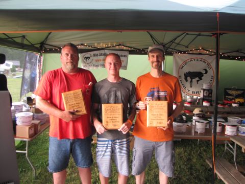 1979 Ford Bronco - Three men proudly display their awards at an event Ford Broncos.