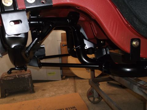 1967 Ford Mustang - This is the final mock-up fitting for the IRS cradle, it has been blasted, ground smooth, primed & painted. The rear mounts are now bolted…
