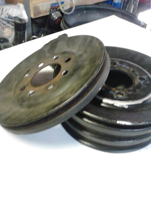1979 Ford Ranchero - This pic shows where the original alternator pulley sheave was removed by drilling out spot welds, the silver marker shows where the 6-rib…