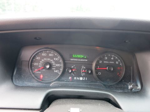 2001 Ford Crown Victoria - Dashboard view of a 2001 Ford Crown Victoria, showing odometer and tachometer readings.