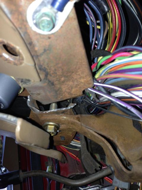 1989 Ford Bronco - Vehicle interior shows a complex wiring harness and mounting brackets.
