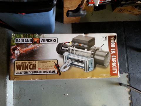 1992 Ford Bronco - Harbor Freight had one of their 25% off coupons for the 4th, so I picked up a Badlands 9K winch for just over $240. Not a bad deal.