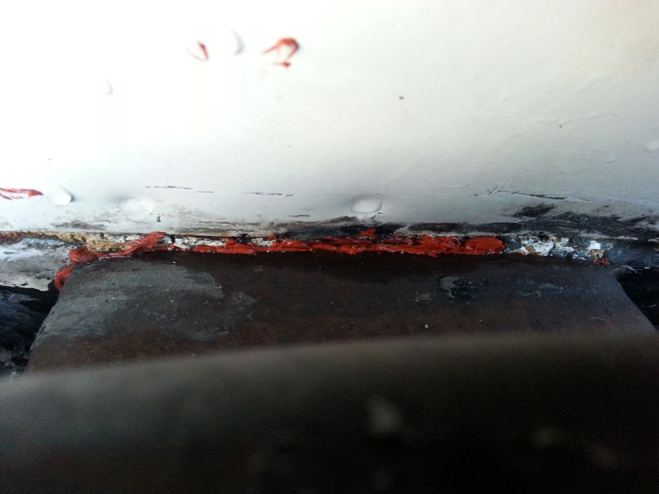 top of the brake booster where it meets the firewall. this is the suspect area,