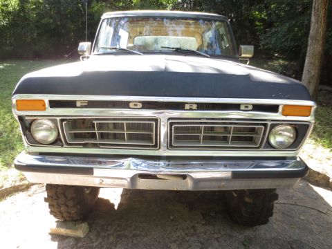 1978 Ford Bronco - Front view of a vintage Ford truck, identified by its grille and badging as a 1973 model.