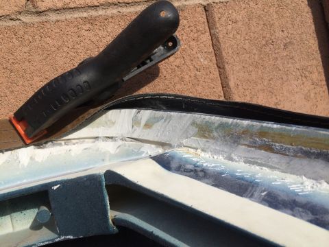 1995 Ford Bronco - Fitting new soft top from Bronco Grave Yard onto a fiber glass hard shell - frame from 1982 Bronco