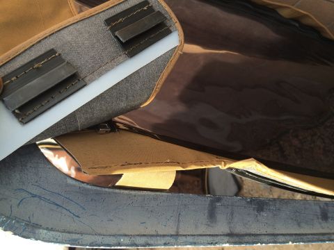 1995 Ford Bronco - Detail of soft top attachment hardware, likely for a convertible or removable top.