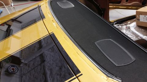1970 Chevrolet Camaro - Interior view of a 1970 Chevrolet Camaro, highlighting the dashboard and speaker grilles.