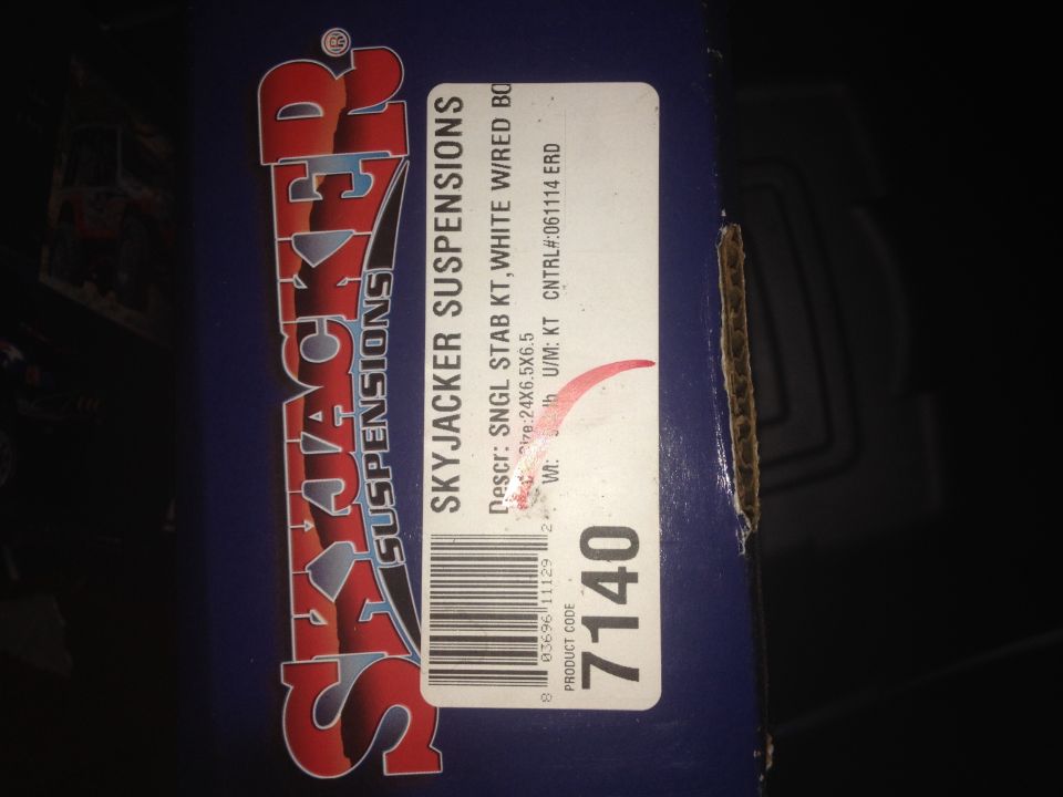 Box for Skyjacker Suspensions, part number 7140