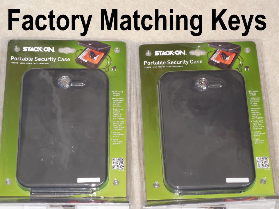 Key-matched PAIR of gun (& valuable) cases