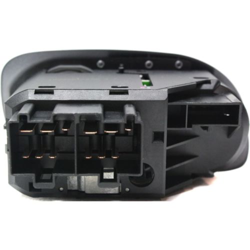 Back of a power window switch with multiple electrical connectors