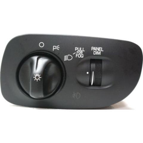 1996 Ford Bronco - This is a headlight switch assembly with controls for fog lights and panel dimming.