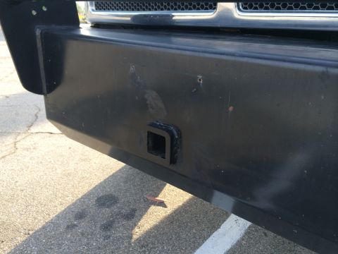 1997 Dodge 3500 - Heavy-duty front bumper with a tow hitch receiver is shown in detail.