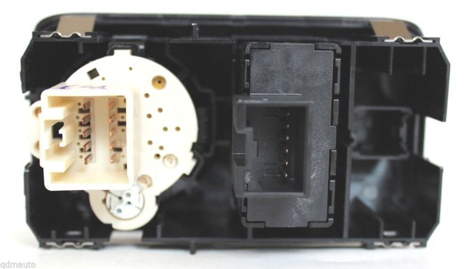 Back of a vehicle electrical switch assembly with two large connectors