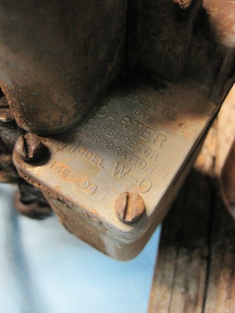 1946 Jeep Willys - This Carter carburetor, stamped with "1946", is a component, not a 1946 Jeep CJ5.