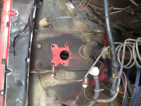 1978 Ford Bronco - This image shows a section of a vehicle's firewall with brake lines and electrical wiring, not a 1978 Ford Bronco.