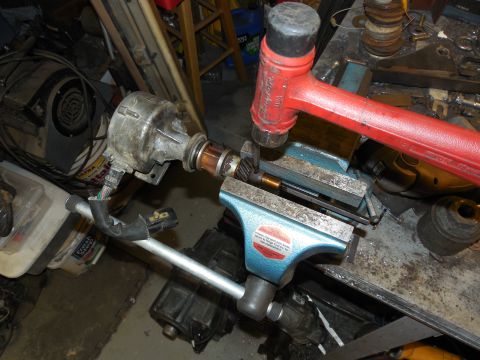 1983 Ford Bronco - The PIP wraps around the shaft, so the gear has to come off. Driving out the pin is the first step. But it should be marked for correct rea…