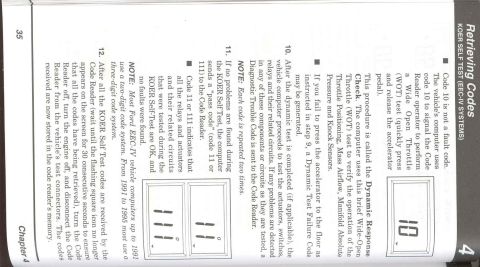 1996 Ford Bronco - This document page details how to retrieve diagnostic trouble codes for a vehicle's computer system.