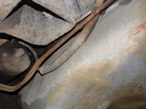 1975 Ford Bronco - The rubber pan gasket we installed when we painted the pan during the initial build has held up fairly well, but there was a little dampnes…
