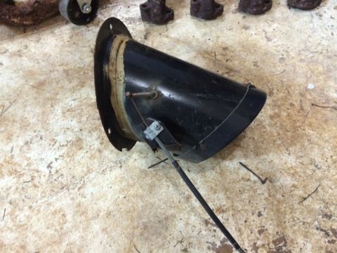 1964 Ford Fairlane - A black vent duct with a control cable is shown, detached from a vehicle.