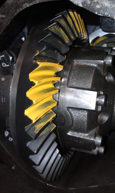 1990 Ford Bronco - Differential gears showing contact pattern from marking compound.