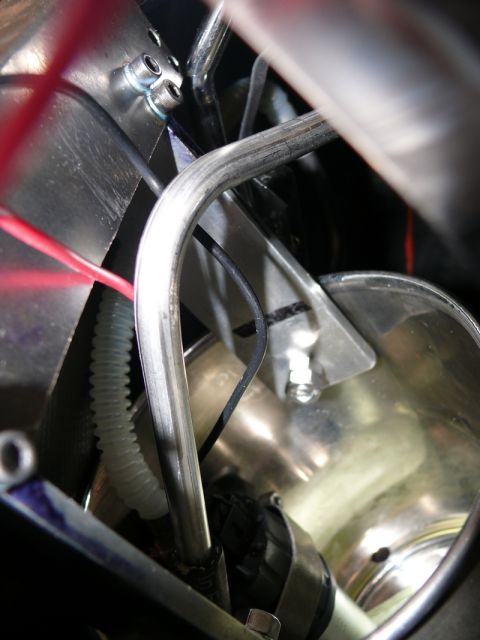 close-up of vehicle wiring and metal components